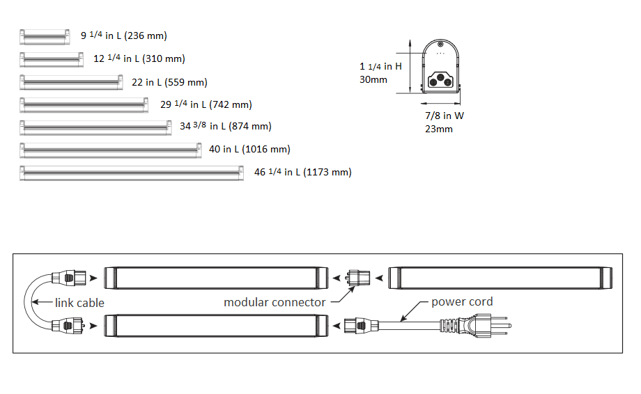 350 Series Universal Voltage LED Light Bars